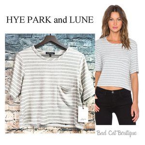 Hye Park and Lune | Olive Striped Cropped Shirt